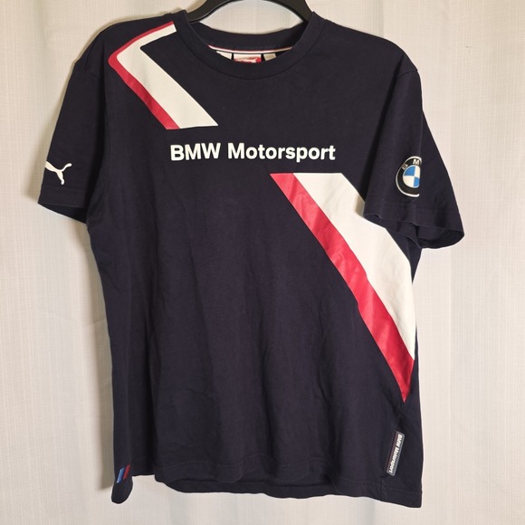 Puma Other - Puma BMW Motorsport Racing T Shirt 2 stripe Mens Medium Logo